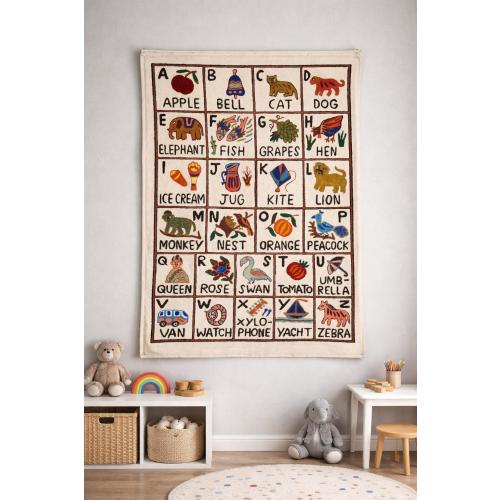 Handmade Alphabet Rug abc wall rug  - Kids Room Decor (2'x3')