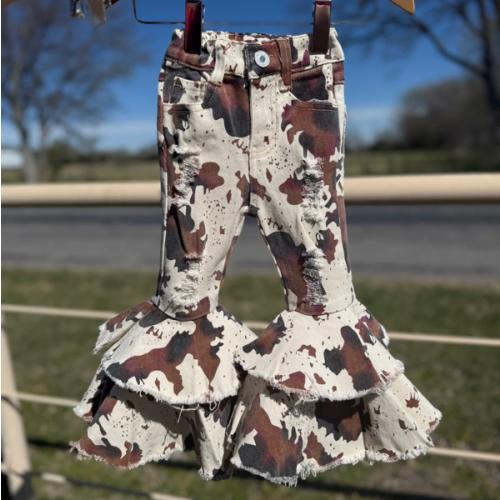 Cow Print Double Bell Bottom Jeans – Bella-Breez Boutique