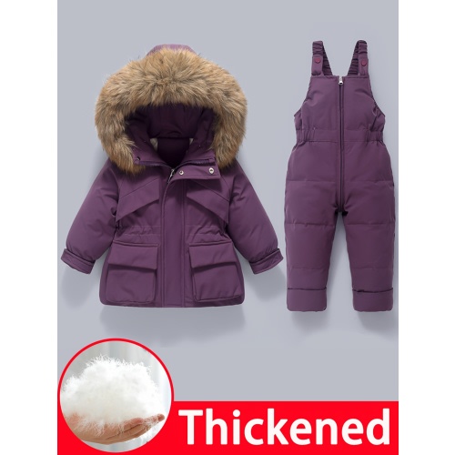 1-2Y infant and toddler clothing, jacket, ski suit, hooded jacket + apron trousers, winter children's outdoor snow jacket, thickened, boys and girls' windproof snow pants, suitable for 1-6 years old halloween costumes kids clothes, toddler winter snowsuit