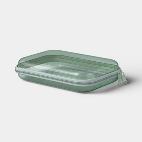 Green Hard Sided Zipper Pencil Case - up&up™