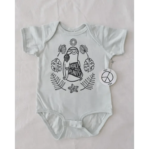 Free Spirit Sloth Baby Bodysuit, Hippie Baby Onesie — Hippie Baby Co