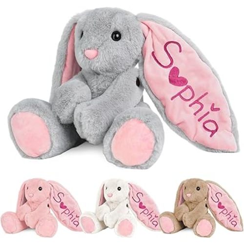 Personalized Bunny Plush, Custom Stuffed Animals, Bunny Plush Toys