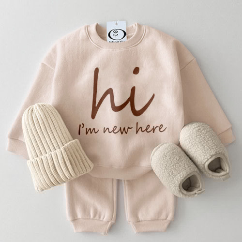 HI I&#x27;M NEW HERE Baby 2-Piece Casual Set