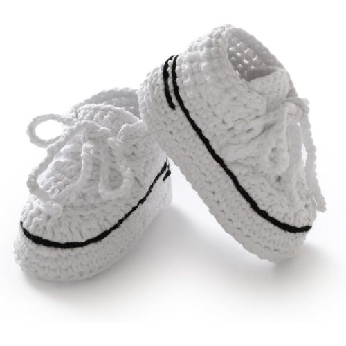 mimixiong Baby Booties Crochet Hand Knitting Shoes for Infant Sneakerheads Soft Booties for Newborn Boys and Girls Gift
