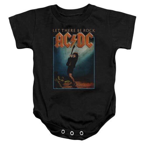 AC/DC Let There Be Rock Baby Onesie T-Shirt Black