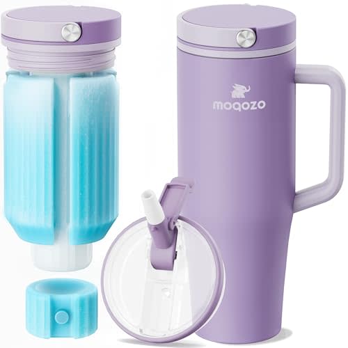Reuseable Breastmilk Storage Bottle, Portable Breast Milk Cooler for Outdoor Travel TSA Approved, 40oz Larger Capacity Chiller Container Keeps Milk Fresh for 24+ Hours (Purple)