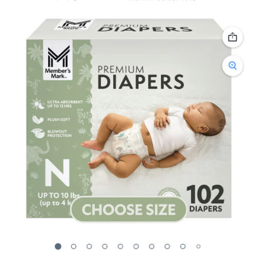 Member's Mark Premium Baby Diapers, Sizes Newborn - 8 - Samsclub.com