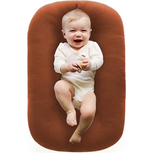 100% Cotton Baby Lounger for Newborn 0-24 Months(Coffee)