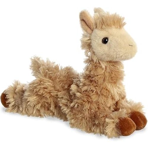 Aurora® Adorable Mini Flopsie™ Louis Llama™ Stuffed Animal - Mini Companions Ready for Playful Adventures - for Kids All Ages, Toddlers, Adults, and Families - Brown 8.5 Inches