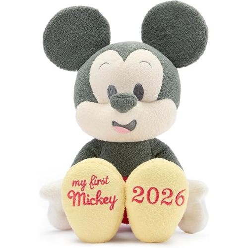 Disney Store Official My First Mickey 2026 Plush - 13" Mickey Mouse Plushy - Stuffed Animals for Babies with Pastel Colors & Embroidered Features - Super Soft & Huggable - Cute Plushies for Baby