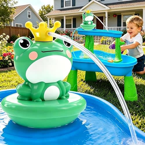 Water Table Pump for Toddlers, 2026 Battery Powered Pump for Water Table Cordless Work Splash Toys Kids Toddler Summer Outddor