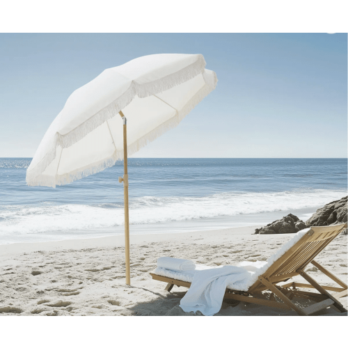 Outdoor Umbrella - Sun Protection, Rain Resistant, Windproof with Manual Open-Close Feature - Ideal for Beach, Camping, and Picnics