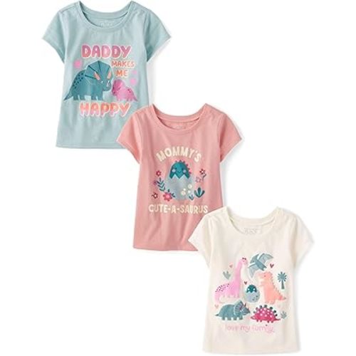 The Children's Place Baby-Girls and Toddler Unicorns,Butterflies,Trends Short Sleeve Graphic T-Shirts,3 Pack