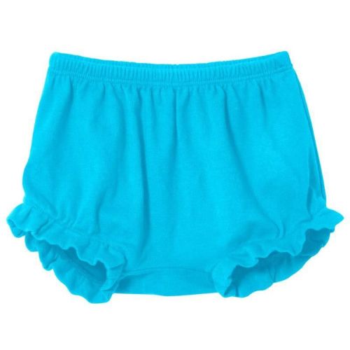 City Threads USA-Made Girls Soft Cotton Bloomer Diaper Cover | Turquoise - Newborn