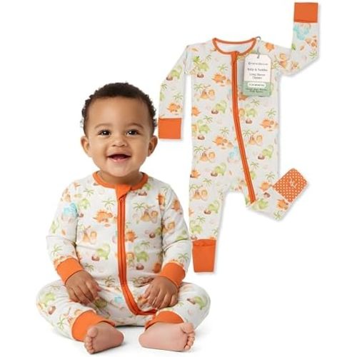 THE PLUSH CLUB Viscose from Bamboo Baby Pajamas – Long Sleeve Onesie Baby Romper Zipper Pajamas Mittens & Footies Toddler Pjs