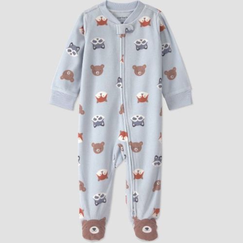 Carter's Just One You® Baby Boys' Wilderness Animals Sleep N' Play - Light Blue Newborn