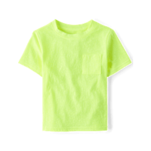 Baby And Toddler Short Sleeve Marled Pocket Tee - GREEN | The Children's Place