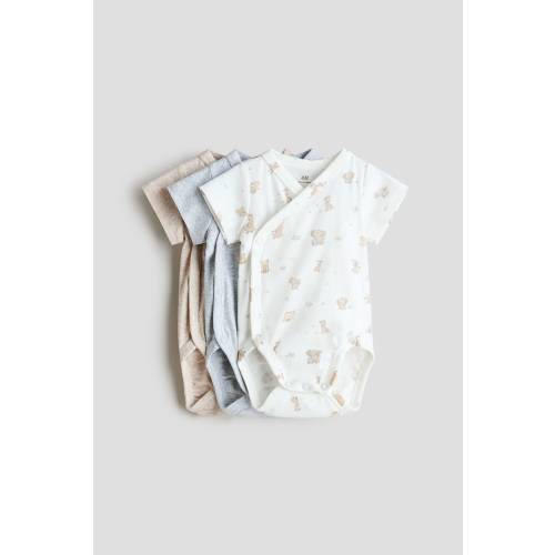 3-PACK WRAPOVER BODYSUITS