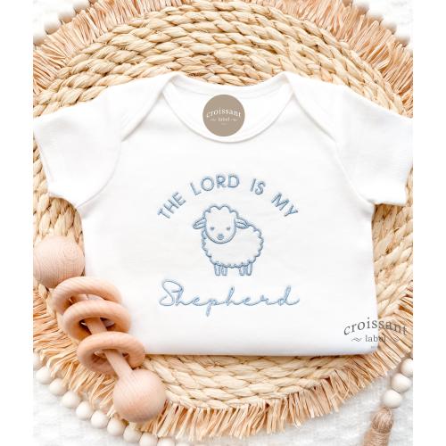Embroidered The Lord is my Shepherd Baby Onesie®, Christian Baby Gifts, Christian pregnancy announcement, Baby Shower Gift, Scripture