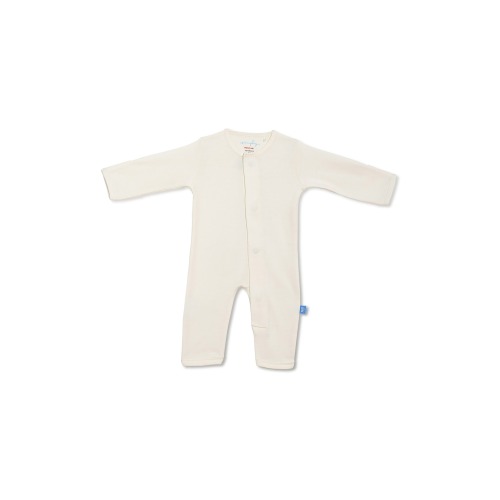 Cream Magnetic Closure Coverall