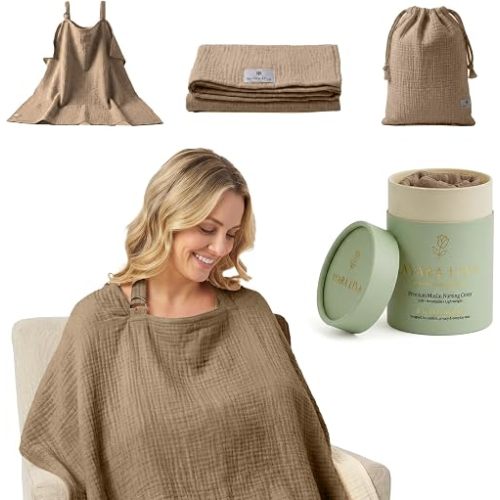 Premium Muslin Nursing Cover for Breastfeeding Privacy & Comfort