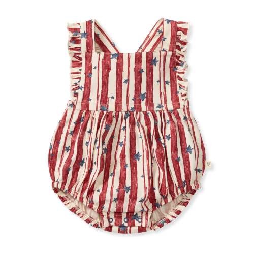 Stars & Stripes Baby Girl Bubble Romper – Burt's Bees Baby