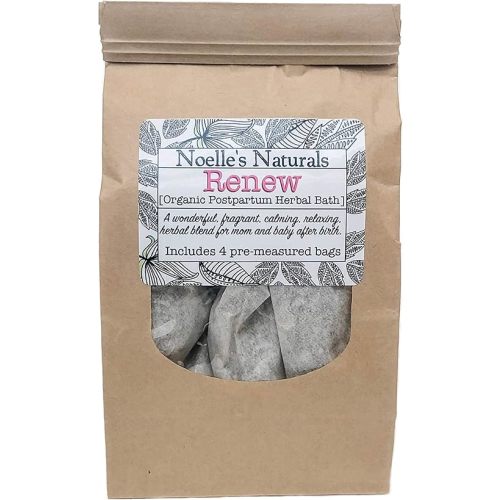 Organic Postpartum Herbal Bath - Pack of 4 - Post Childbirth Support - Sitz Bath - Promotes Healing and Relaxation After Birth - V-Steam