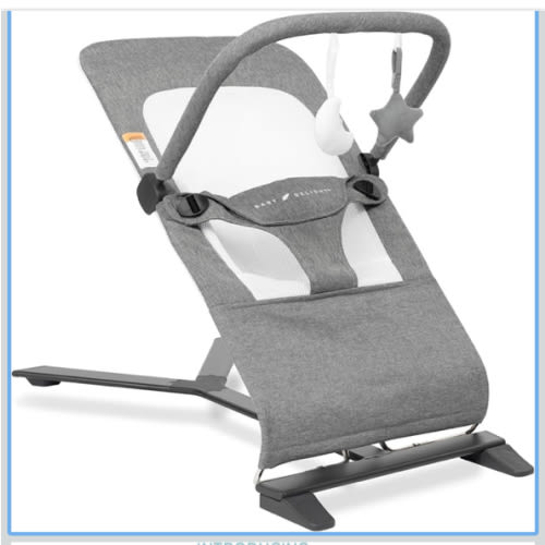 Baby Delight Alpine Deluxe Portable Bouncer | Infant | 0 – 6 months | Charcoal Tweed