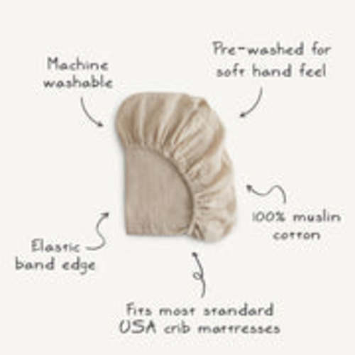 Mushie Extra Soft Muslin Crib Sheet