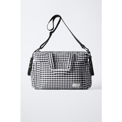 PLAID MATERNITY BAG