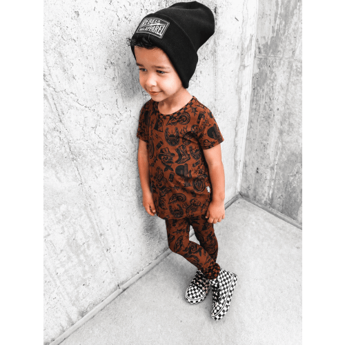 Short Sleeve Bamboo Two Piece Set in Wild Wild West