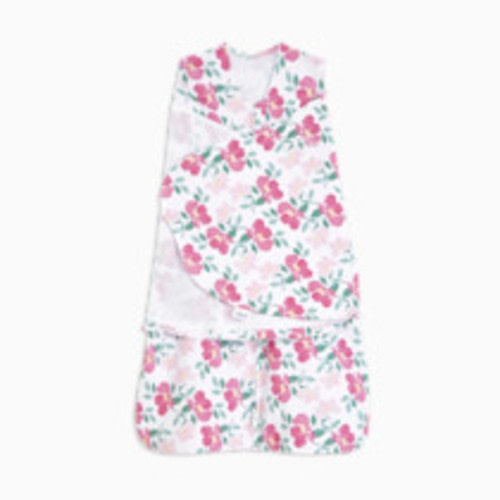 HALO 100% Cotton Sleepsack Swaddle, 3-Way Adjustable Wearable Blanket, TOG 1.5, Stems, Newborn, 0-3 Months