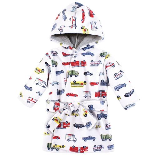 Hudson Baby Boys Mink with Faux Fur Lining Pool and Beach Robe Cover-ups, Going Places