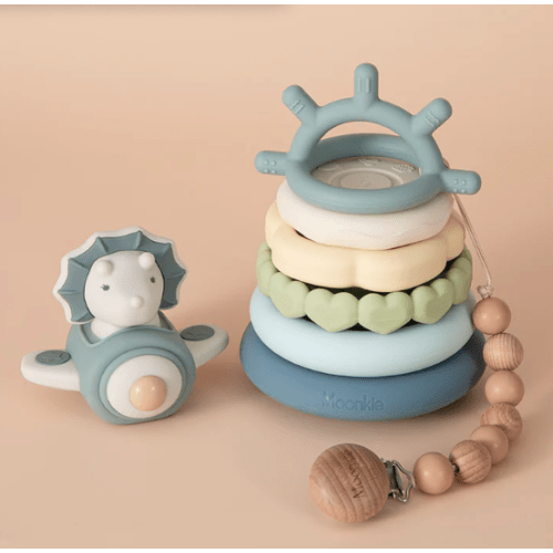 Dino Stacking Teething Rings