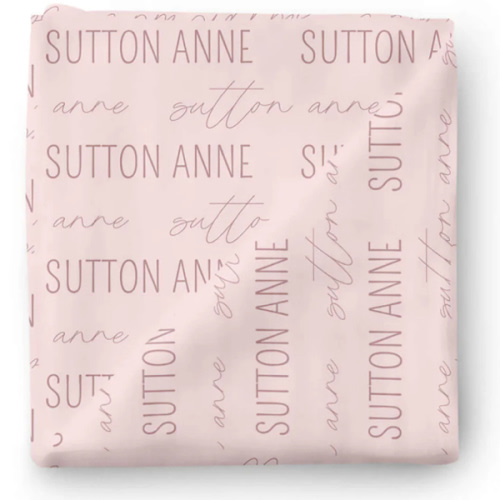 Personalized Baby Name Swaddle Blanket
