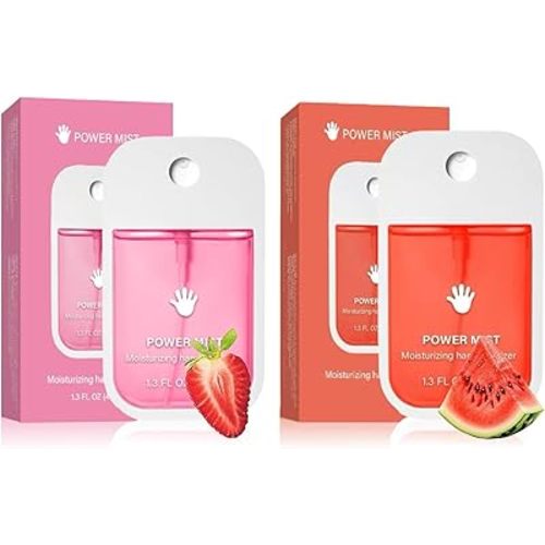 2pcs Hand Sanitizer Spray, Portable Power Mist Hydrating Hand Sanitizers Spray Travel Size, Pocket Hand Sanitizer Multi-Flavor Cleanses Your Hands