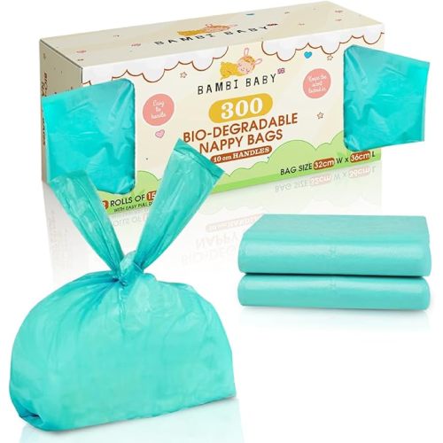 300pc Bambi Baby Nappy Bags Biodegradable - 100% Biodegradable Nappy Sacks Eco Friendly & Compostable, Baby Essentials For Newborn or Newborn Essentials : Amazon.co.uk: Baby Products