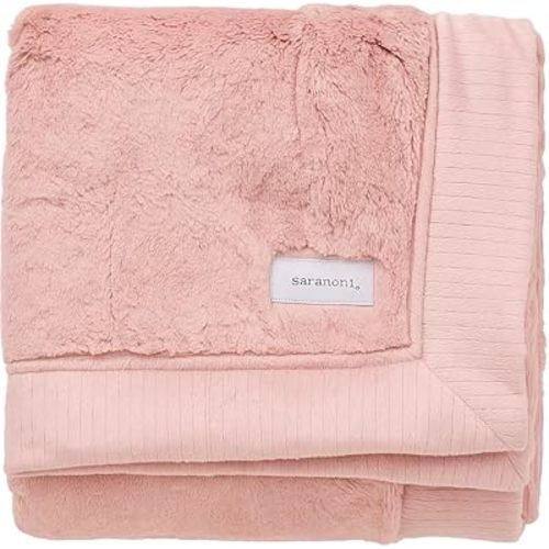 SARANONI Luxury Receiving Blankets for Babies | Ultra-Soft Lush and Boutique Quality Baby Blanket | Ballet Slipper Pink - 40" x 30"