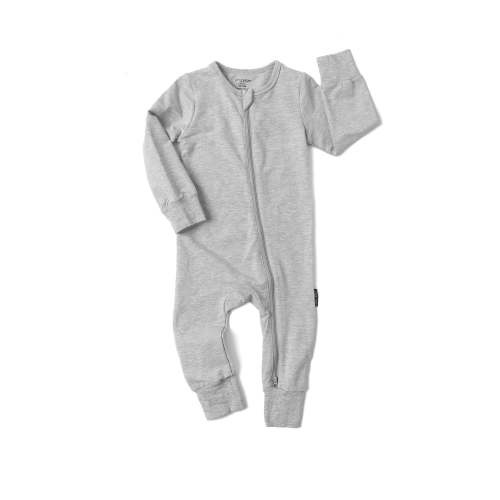 2-Way Zip Romper - Grey