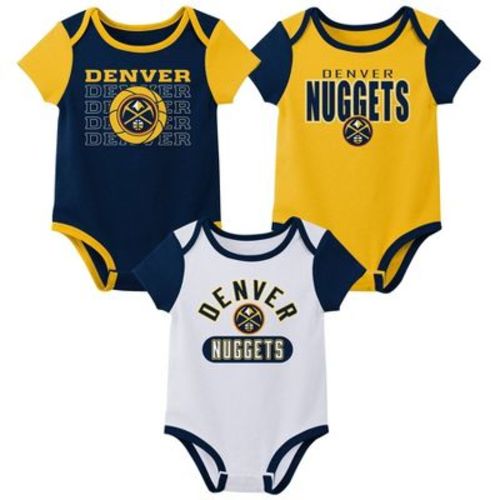 NBA Denver Nuggets Infant 3pk Bodysuit Set