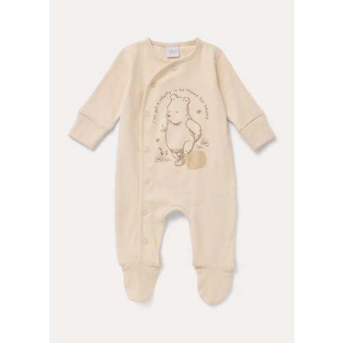Baby Cream Winnie The Pooh Sleepsuit (Newborn-12mths)