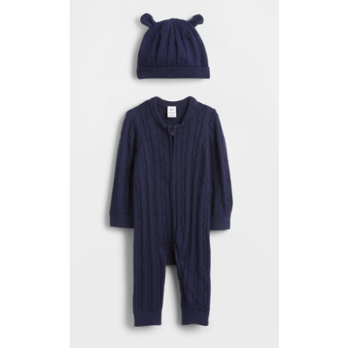 Baby Cable-Knit One-Piece Outfit Set- GAP- 0-3 months