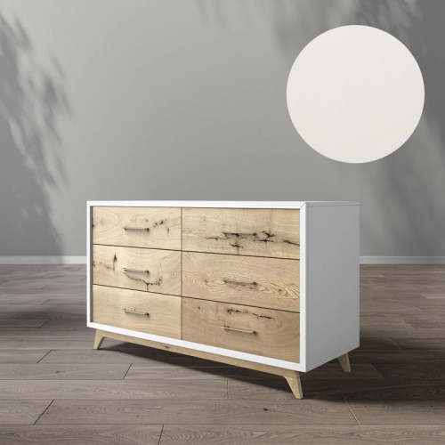Romina Uptown Double Dresser  - Gold / Bianco Satinato