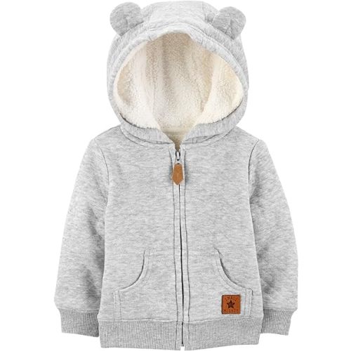 Simple Joys by Carter's Baby Hooded Sweater Jacket with Sherpa Lining