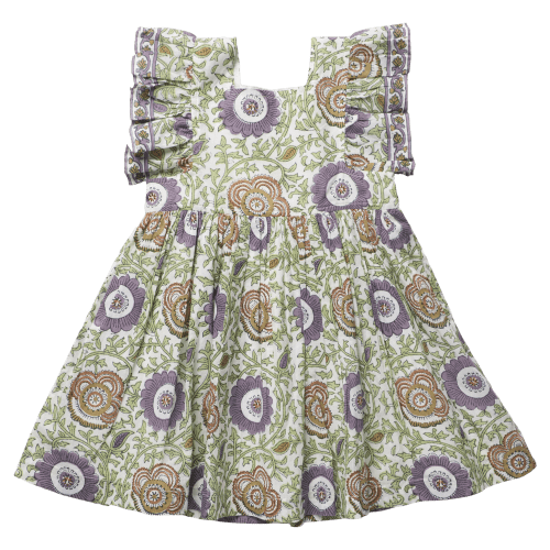 Girls Elsie Dress - Lilac Lisbon Floral – Pink Chicken