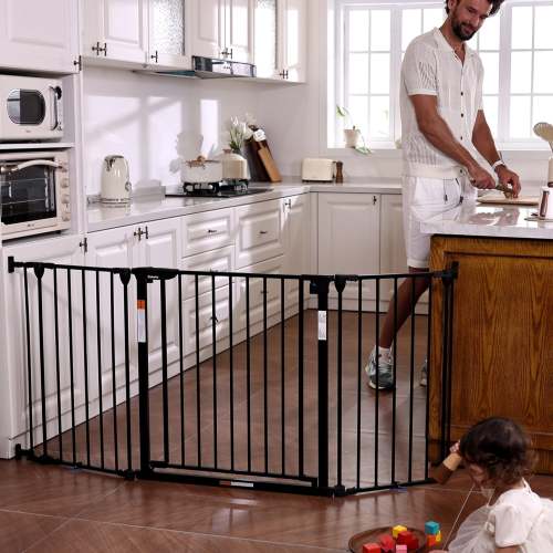 Extra Wide Baby Gate for Large Openings & Angled Walls | Babelio