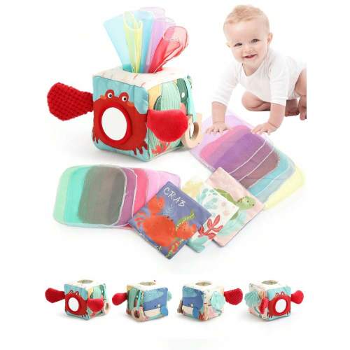 Baby Tissue Box Toys, Soft Plush Toys, Animal Shaped Cloth Book Children's Toys - Suitable For Boys And Girls' Toys, Montessori Toys - The Best Choice For Early Childhood Education, 1-3 Year Old Baby Toys - Suitable As Gifts, Halloween Gifts, Christmas Gi