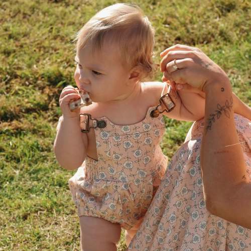 'Wildflower' Denim Overall Romper – Blossom and Pear