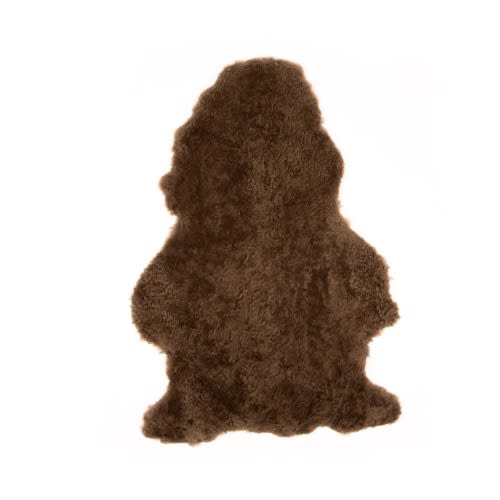 Sheared Sheepskin Dark Brown – Natural Wool Throw- Single Pelt