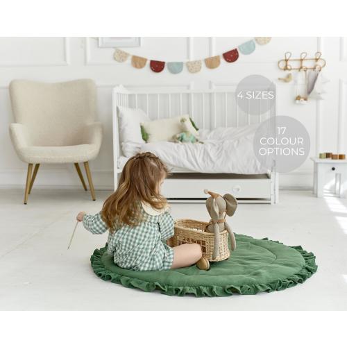 Green Play mat, Baby play mat, Baby Rug, Round Baby Mat, Nursery Floor mat, Infant Activity Mat,  Play Mat For Newborns